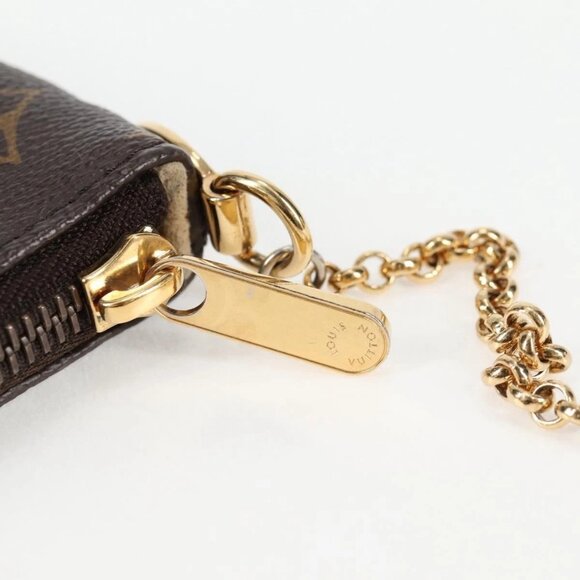 LOUIS VUITTON Monogram Chain Pochette Mila MM Pouch M60094 Auth 133662V - Picture 10 of 16